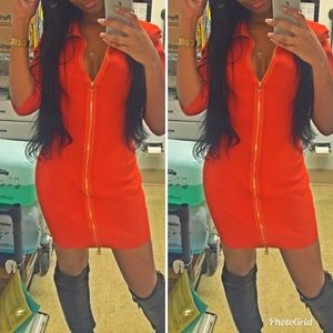 Calvin Klein zipped up sweater dress